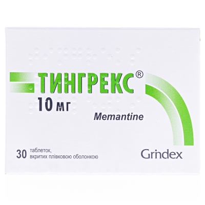 ТИНГРЕКС® таблетки, вкриті плівковою оболонкою, по 10 мг, по 10 таблеток у блістері, по 3 блістери у пачці з картону